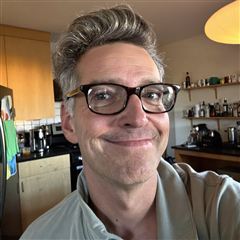 Martin, glasses, kitchen selfie